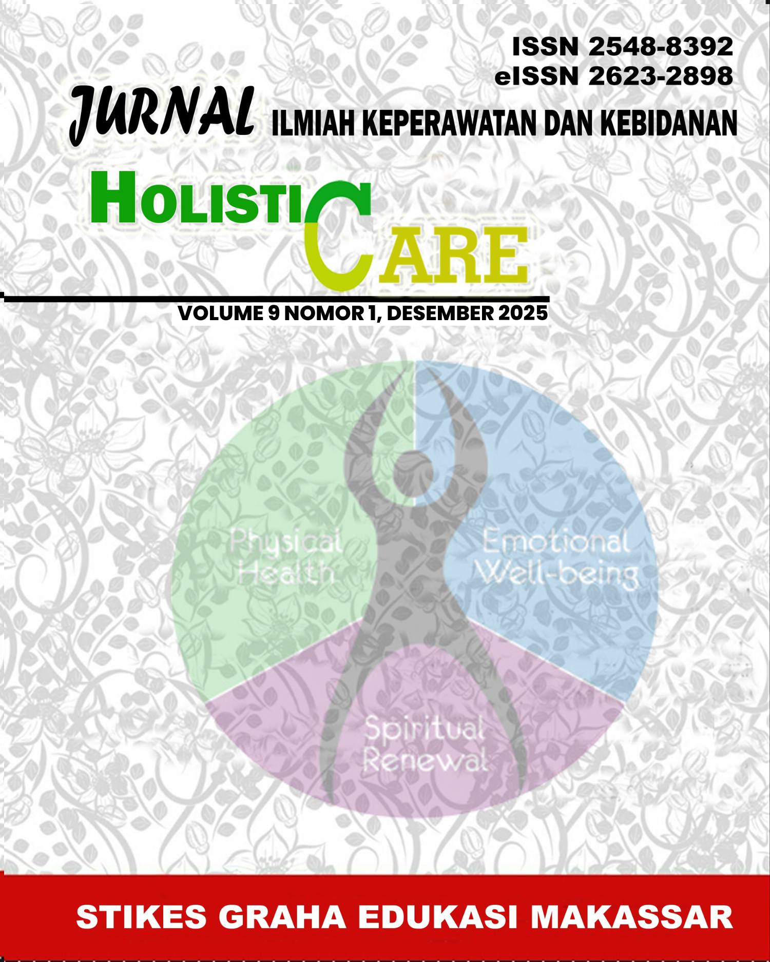 					View Vol. 9 No. 1 (2025):  JURNAL ILMIAH KEPERAWATAN DAN KEBIDANAN HOLISTIC CARE
				